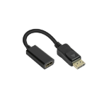 Alcasa DP-AD08 video kabel adapter 0,2 m DisplayPort HDMI Zwart