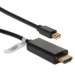 QVS MDPH-03BK video cable adapter 35.4" (0.9 m) Mini DisplayPort HDMI Black