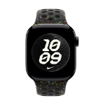 Apple MGAF4ZM/A smart wearable accessory Band Black Aluminium, Fluoroelastomer