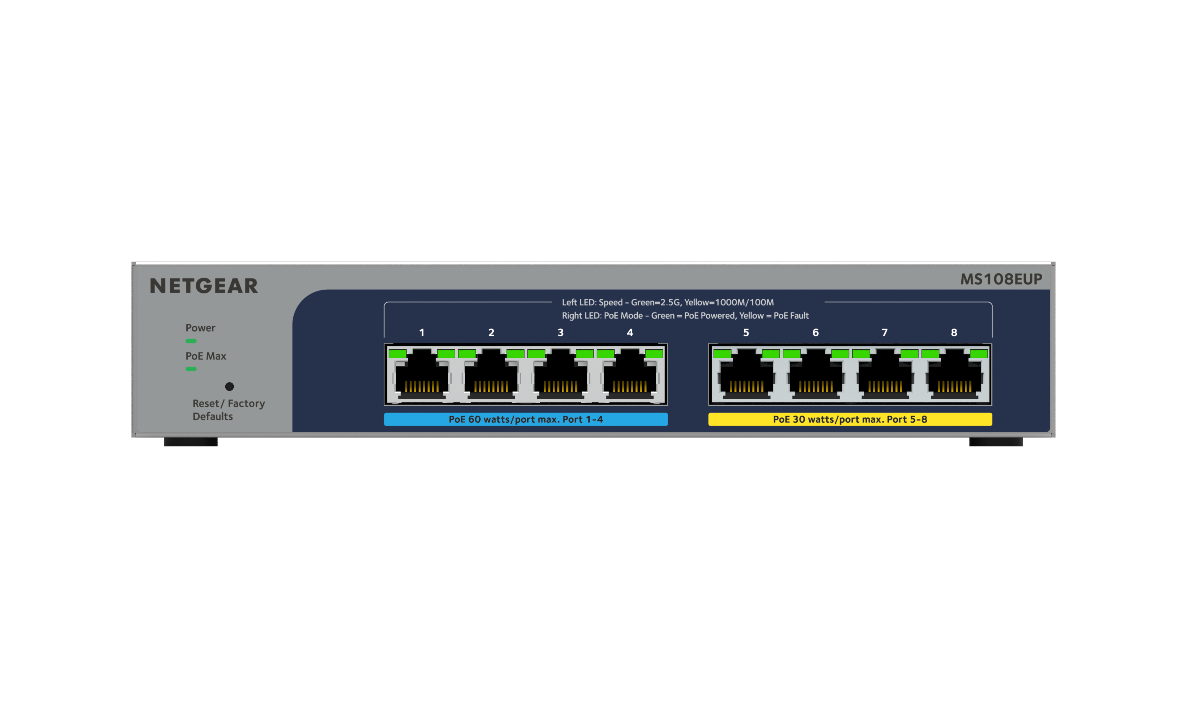 Image of NETGEAR 8-port Ultra60 PoE++ Multi-Gigabit (2.5G) Ethernet Plus...