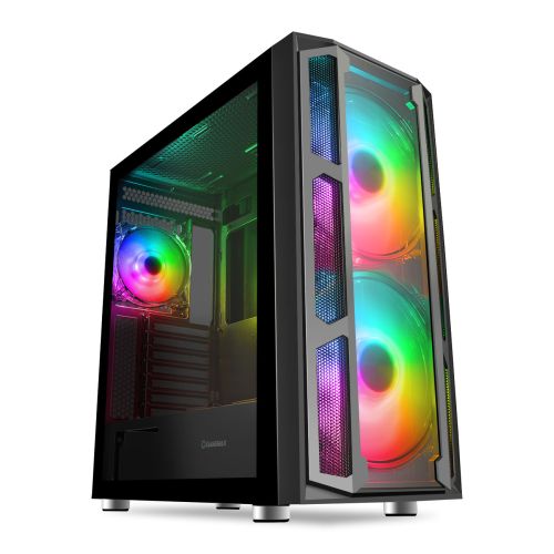 Image of GAMEMAX F15G ARGB Gaming Case w/ Glass Window E-ATX Glass Front...