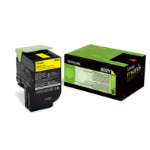 Lexmark 80C20Y0/802Y Toner-kit yellow return program, 1K pages ISO/IEC 19798 for Lexmark CX 310/410/510