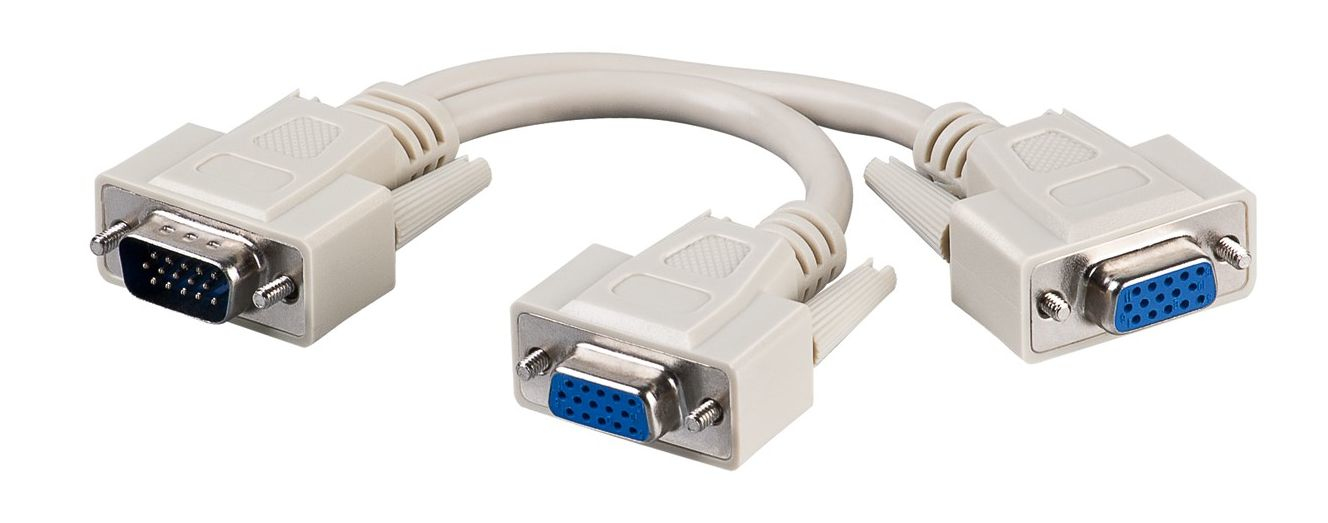 Microconnect Grey Mong2h Vga Cable 0.3 M Vga (D-Sub) 2 X Vga (D-Sub)