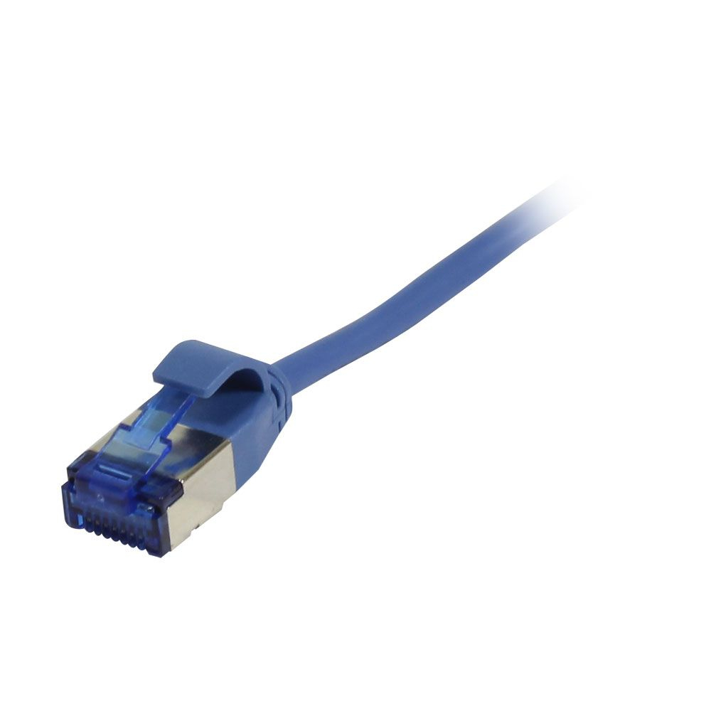 EU Product - Patchkabel RJ45 CAT6A 500Mhz blau U/FTP slimline rund d - Cable - Network thumbnail