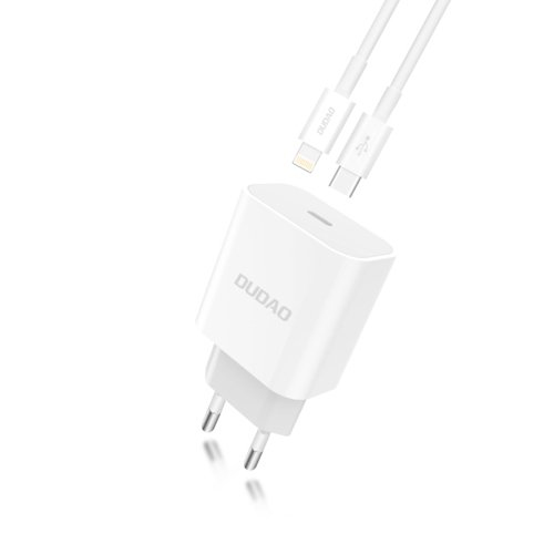 Image of DUDAO Charger PD 20W Fast Type C Ligh. 1M white Universal AC Fast...