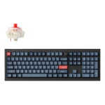 Keychron V6 Max keyboard Universal USB + RF Wireless + Bluetooth QWERTY Nordic Black, Grey