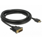 DeLOCK 85585 video cable adapter 3 m DVI HDMI Type A (Standard) Black