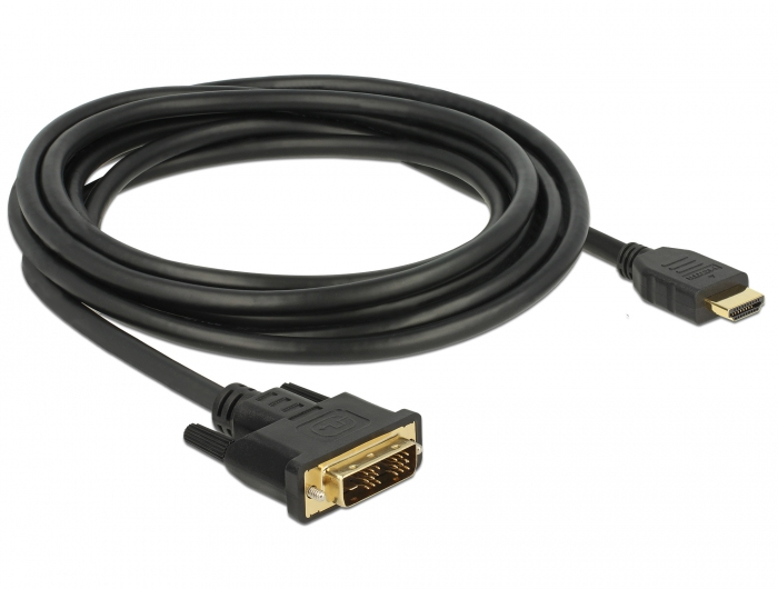 Image of DeLOCK 85585 video cable adapter 3 m DVI HDMI Type A (Standard) Black