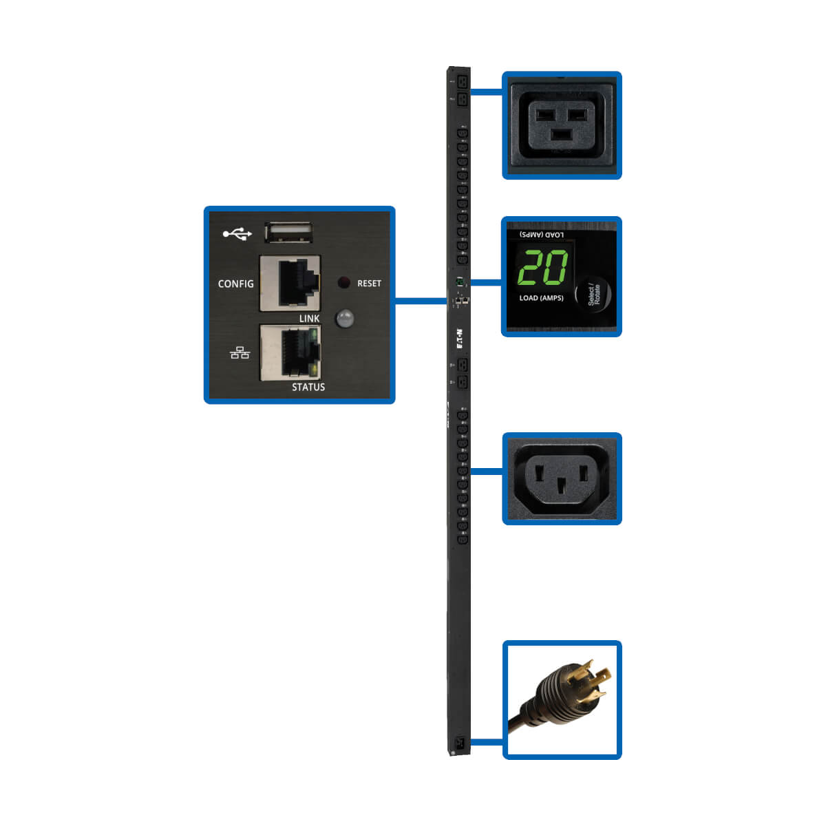 Tripp Lite PDUMV20HVNETLX 3.7kW Single-Phase Switched PDU - LX Interfa