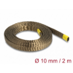 DeLOCK Braided Sleeve made of basalt fibers 2 m x 10 mm brown