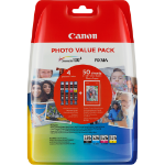 Canon 4540B017/CLI-526 Ink cartridge multi pack Bk,C,M,Y + Photopaper 10x15cm 50 sheet, 4x450 pages ISO/IEC 24711 9ml Pack=4 for Canon Pixma IP 4850/MG 5350/MG 6150/MG 6250/MX 885