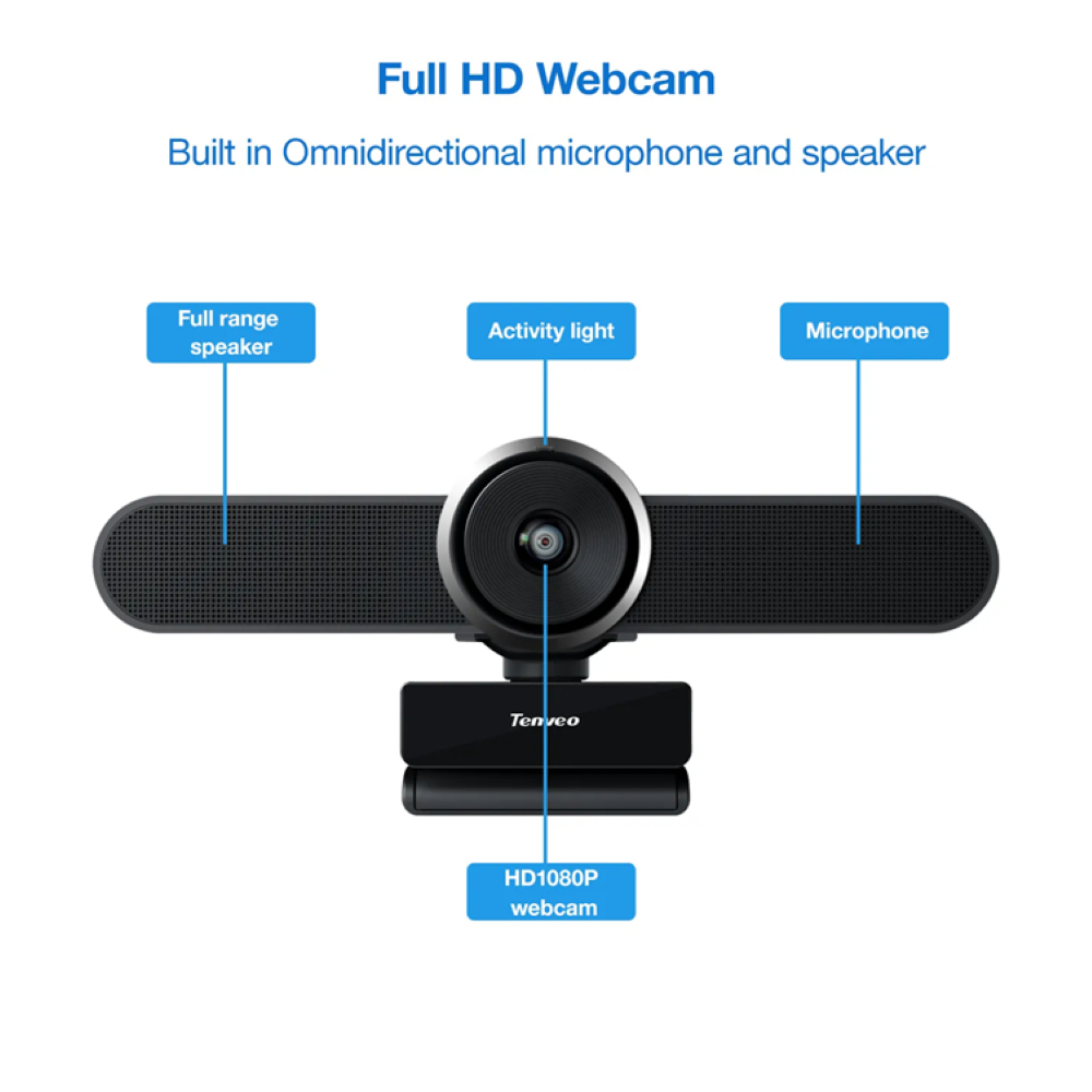 TEN1080CWC+SP JLC DISTRIBUTION Tenveo 1080p Conference Webcam with Integrated Speaker