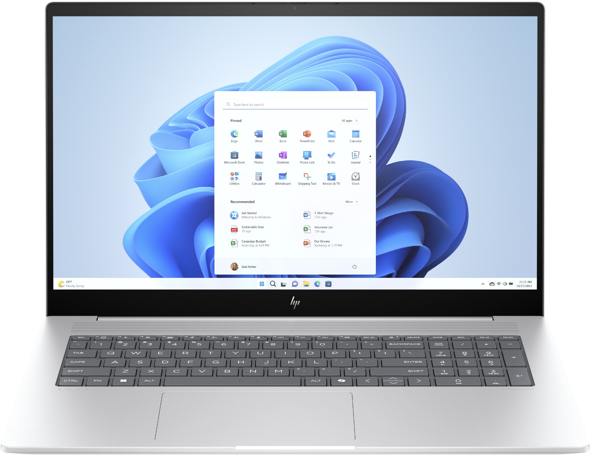 HP ENVY 17-da0002na Intel Core Ultra 5 125H Laptop 43.9 cm (17.3") Touchscreen Full HD 16 GB DDR5-SDRAM 1 TB SSD Wi-Fi 6E (802.11ax) Windows 11 Home Silver