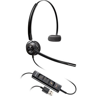 POLY EncorePro 545 Headset Wired Head-band Office/Call center Black
