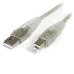 StarTech.com 6 ft. Transparent USB 2.0 Cable A-B M/M USB cable 72" (1.83 m)
