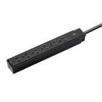 Monoprice 15873 surge protector Black 6 AC outlet(s) 120 V 23.6" (0.6 m)