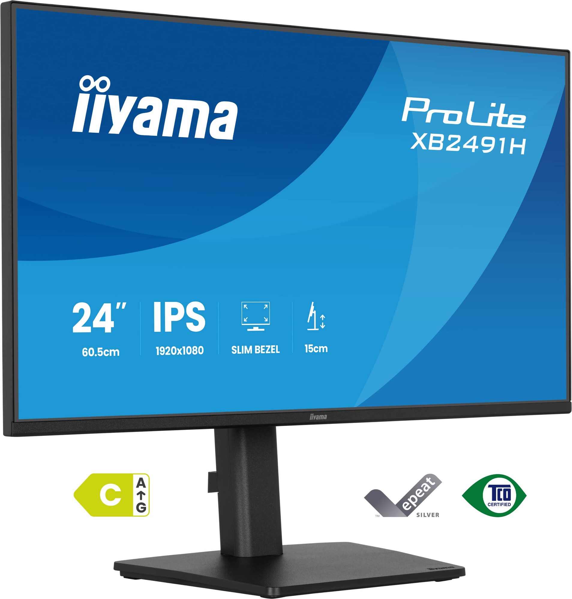 iiyama ProLite XB2491H-B1 computer monitor 60.5 cm (23.8") 1920 x 1080 pixels Full HD LCD Black