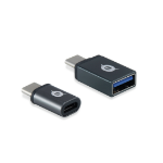Conceptronic DONN USB-C OTG Adapter 2-Pack, USB-C to USB-A and USB-C to Micro USB