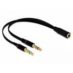 DeLOCK 65967 audio cable 0.2 m 3.5mm 2 x 3.5mm Black