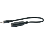Schwaiger KHA4255 533 audio kabel 0,2 m 3.5mm 6.35mm Zwart
