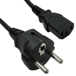 Cables Direct 1.8MTR EURO PLUG(M)-C13(F) MAIN LEAD