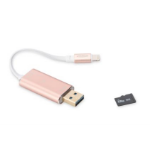 Ednet 31522 card reader Pink gold USB 3.2 Gen 1 (3.1 Gen 1)/Lightning