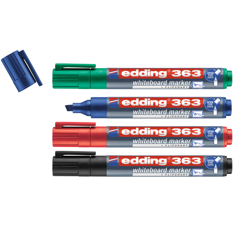 Photos - Other for Computer Edding 363 Whiteboard Marker Chisel Tip 1-5mm Line Assorted Colours (P 4-3 