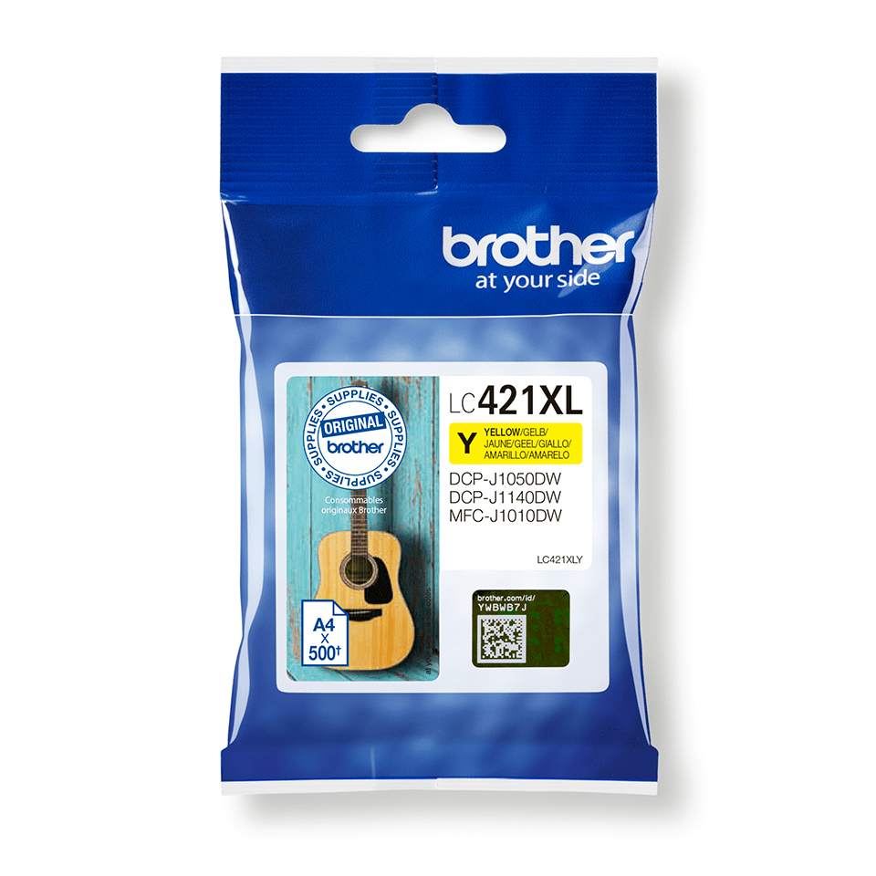 Image of Brother LC-421XLY Ink cartridge yellow, 500 pages for Brother...