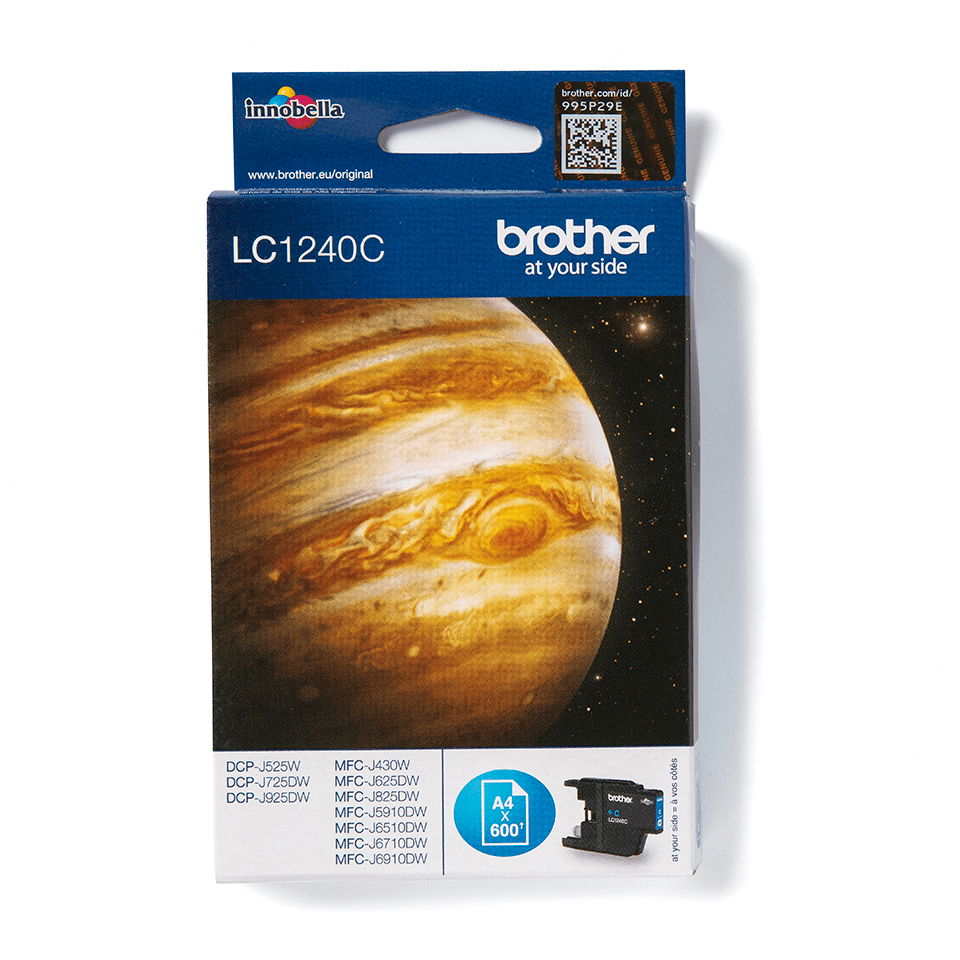 Image of Brother LC-1240C Ink cartridge cyan, 600 pages ISO/IEC 24711 for...