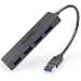 Plugable Technologies 4 Port USB Hub 3.0, USB Splitter for Laptop, Compatible with Windows, Surface Pro, PC, Chromebook, Linux, Android, Charging Not Supported