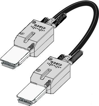 Image of Cisco STACK-T2-50CM= networking cable Black 0.5 m