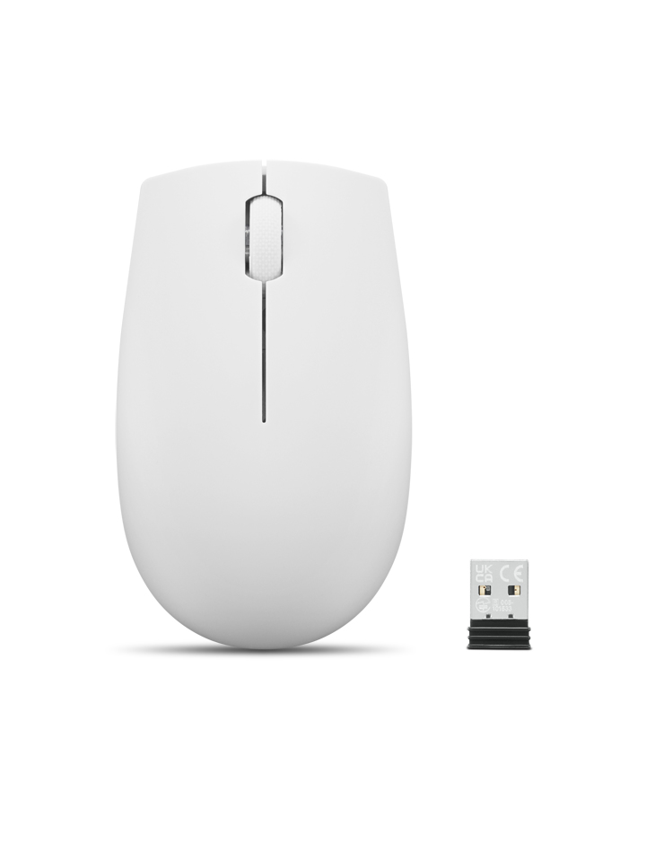 Image of Lenovo 300 WIRELESS ?GREY mouse Ambidextrous RF Wireless Optical...