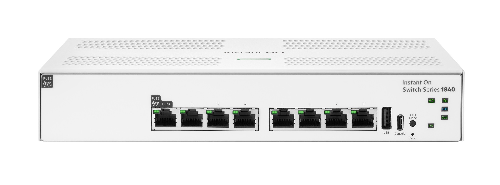 HPE Networking Instant On Switch 8p Gigabit CL4 PoE 2p SFP 124W 1840