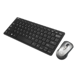 Adesso WKB-5100CB keyboard Mouse included Home/Office RF Wireless QWERTY US English Black, Silver