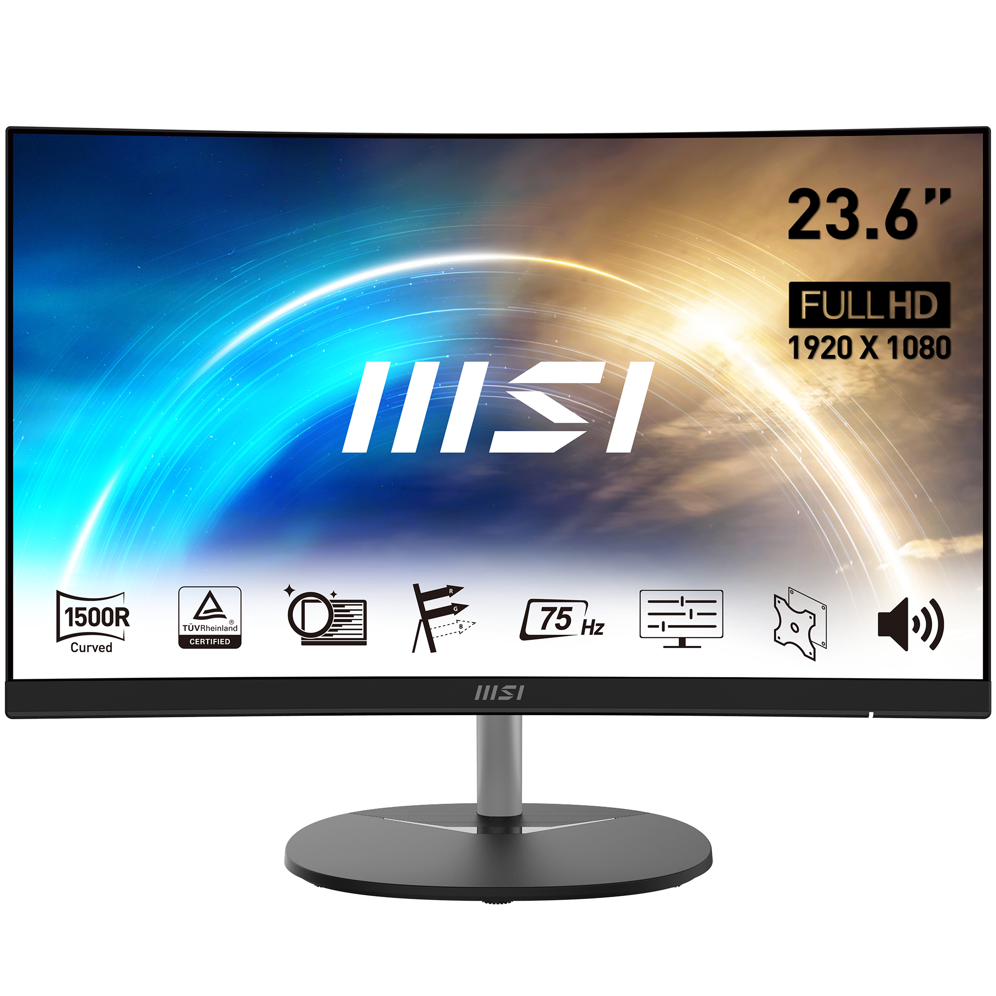 MSI Pro MP241CA 23.6 Inch Curved Monitor, 1500R, Full HD (1920 x