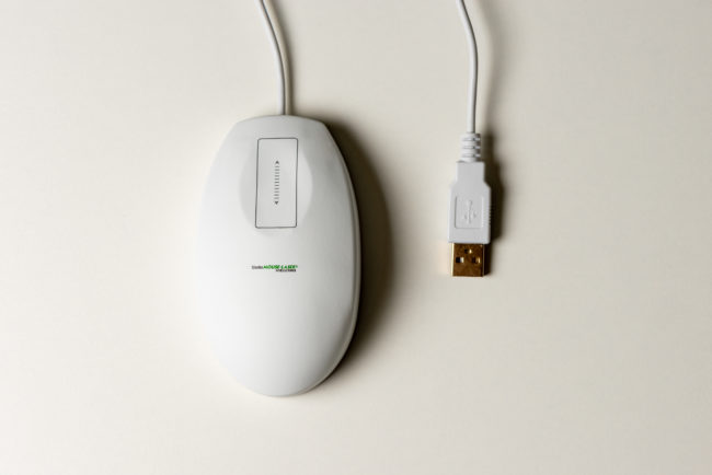Image of Hypertec Sterileflat laser USB wired two button mouse and up/down...