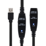 Deltaco USB3-1008 USB-kablar 15 m USB 3.2 Gen 1 (3.1 Gen 1) USB A Svart