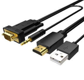 JLC Z49 2M HDMI to VGA/3.5mm/USB