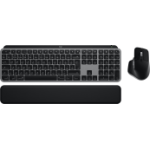 Logitech MX Keys S Combo for Mac keyboard Mouse included Home/Office RF Wireless + Bluetooth QWERTY UK English Aluminium, Black