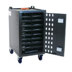 Loxit 7515 portable device management cart/cabinet Black