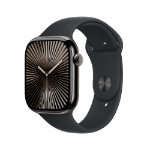 Apple Watch Series 10 GPS + Cellular 46mm Slate Titanium Case with Black Sport Band - S/M  Chert Nigeria