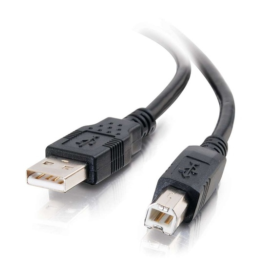Photos - Cable (video, audio, USB) C2G 2m USB 2.0 A/B Cable - Black  28102 (6.6 ft)