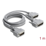 DeLOCK 67610 seriële kabel Grijs 1 m RS-232 2 x DB-25