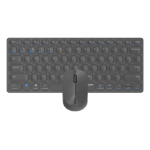 Rapoo 9600M keyboard Mouse included Universal USB + Bluetooth QWERTY Dark Grey