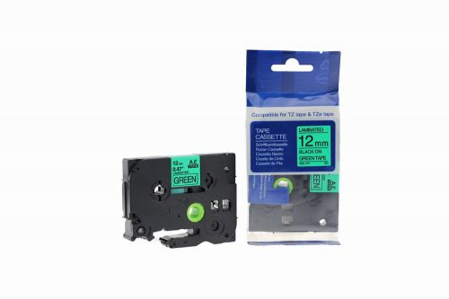 CTS Compatible Brother P-Touch TZe-731 Black on Green also for TZ-731 Label Cassette