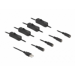 DeLOCK Cable USB Type-A male to 4 x DC 5.5 x 2.1 mm female with switch 1 m
