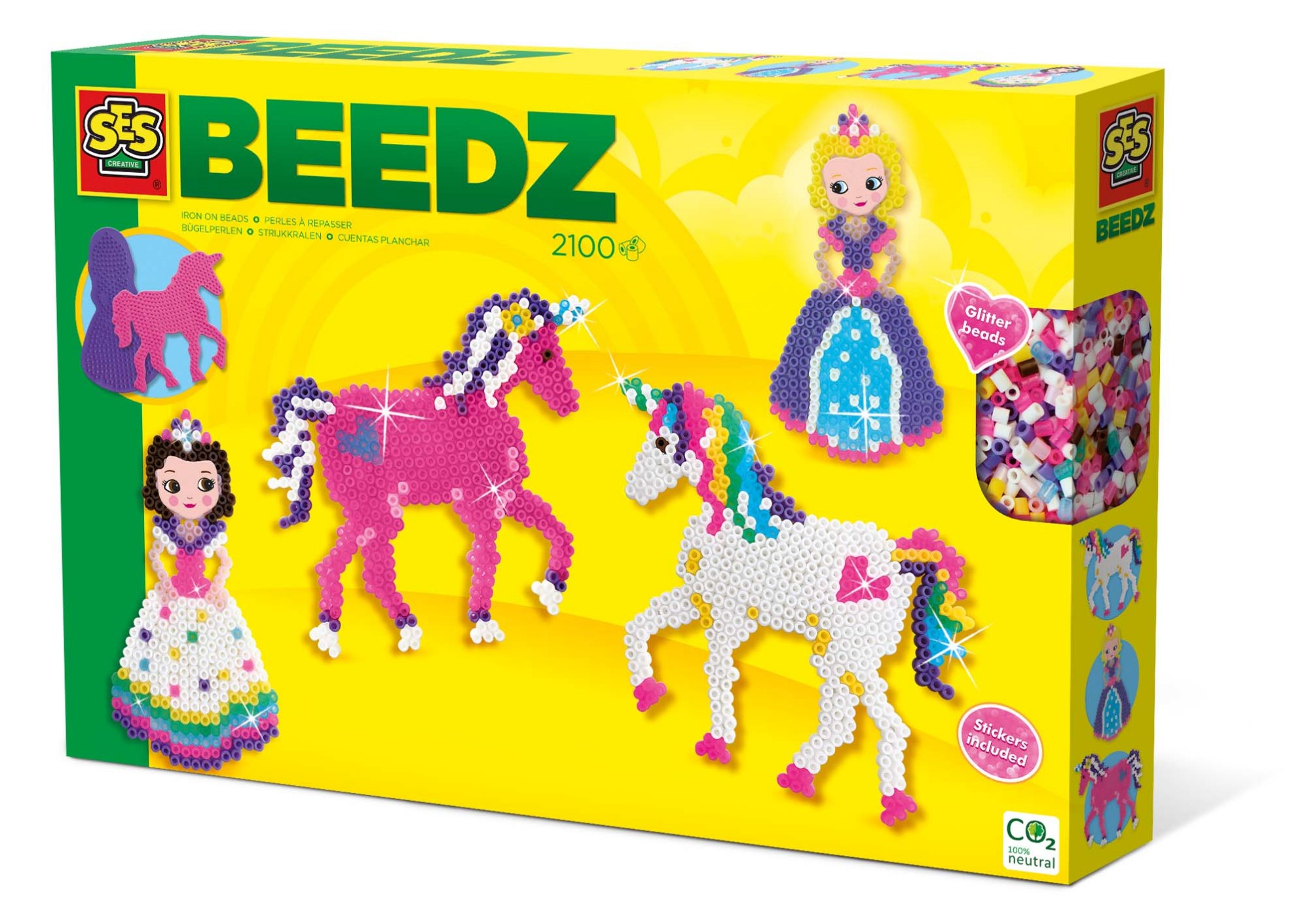 SES Creative Beedz Iron on beads - Unicorns and princesses
