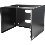 StarTech.com 8U Wall Mount Network Rack - 14 Inch Deep (Low Profile) - 19" Patch Panel Bracket for Shallow Server and IT Equipment, Network Switches - 80lbs/36kg Weight Capacity, Black