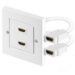 Microconnect 2 x HDMI prise de courant Blanc