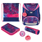 Herlitz UltraLight Plus Tropical Chill school bag set Girl Polyester Navy, Pink